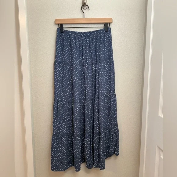 Brandy Melville - Izzy Floral Maxi Skirt in Blue & White - Picture 7 of 11